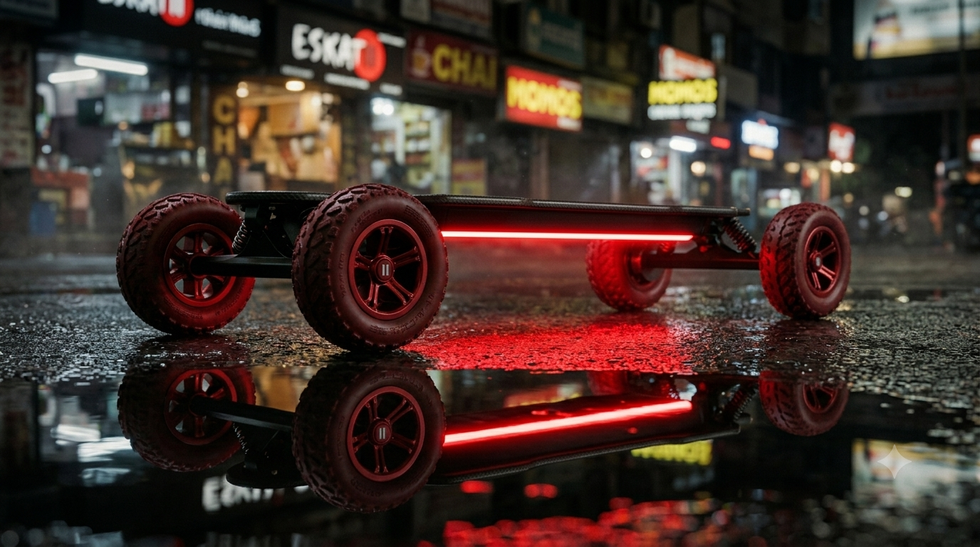 ESKATII Mk1 electric skateboard in After Dark.