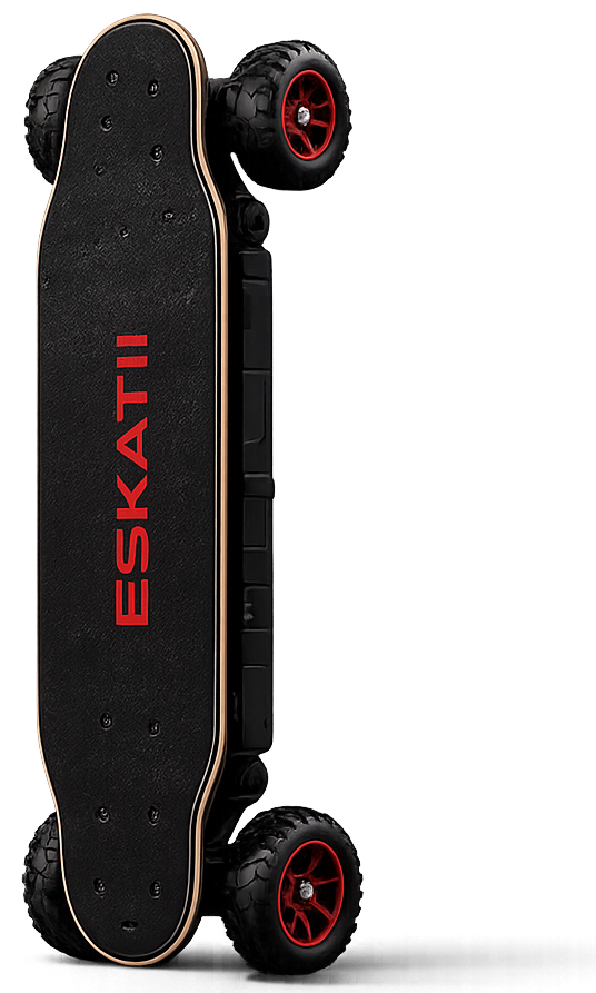 ESKATII Mk1 electric skateboard vertical view